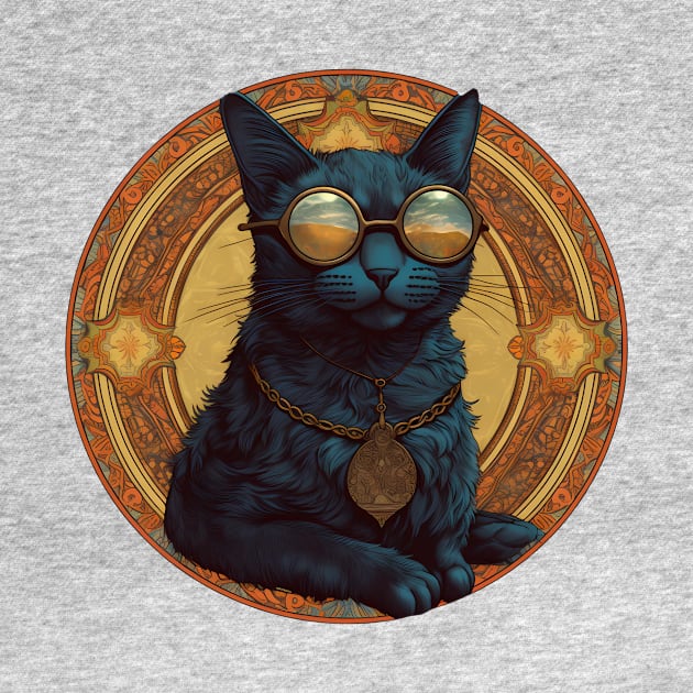 Cool Cat with Glasses by Urban Gypsy Designs